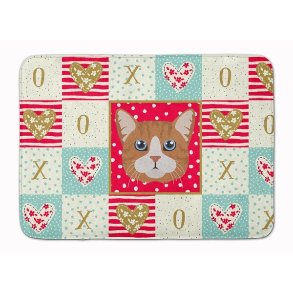 Carolines Treasures 19 x 27 in. Manx Cat Love Machine Washable Memory Foam Mat CK5132RUG - main
